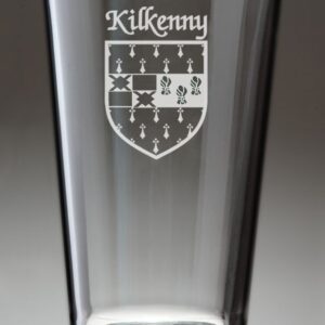 Kilkenny Irish Coat of Arms Pint Glasses - Set of 4 (Sand Etched)