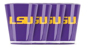 duck house ncaa louisiana state tigers insulated acrylic shot glass set of 4 , white, 16 ounce