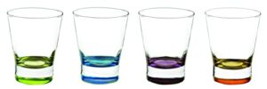 circleware inspire whiskey glass, set of 4, kitchen entertainment dinnerware drinking glasses glassware for water, juice, beer and bar liquor dining decor beverage cups gifts, 11.5 oz, inspire dof