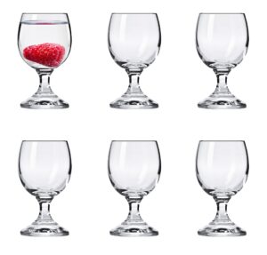 barski liquor glass - shot glass - stemmed glasses - set of 6 glasses - crystal glass - 1.4 oz. - use it for - liquor - whiskey - vodka - cordial -very durable