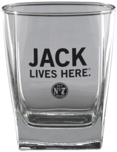 jack daniel's licensed barware jack lives here double old fashioned glass