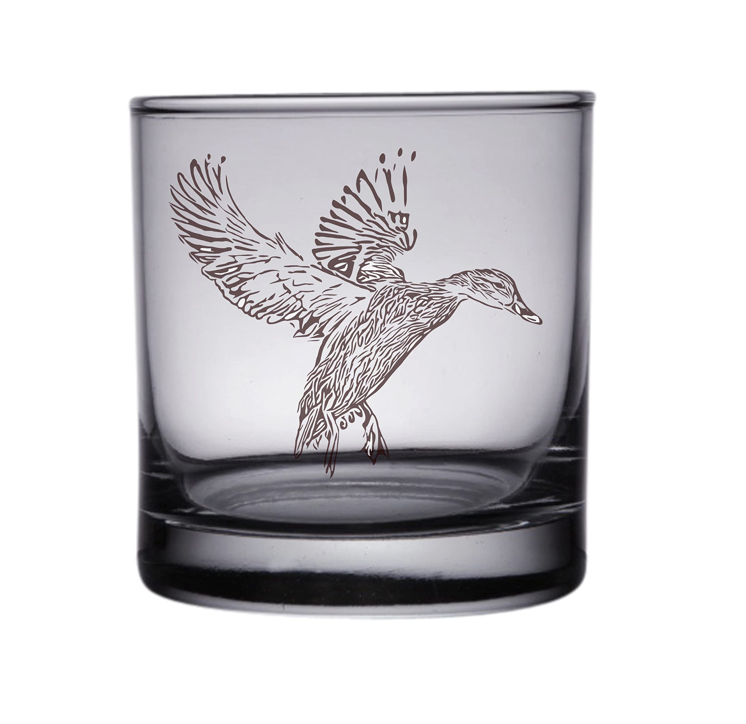 HullSpeed Designs Duck Engraved Rocks & Whiskey Glasses (Set of 2)