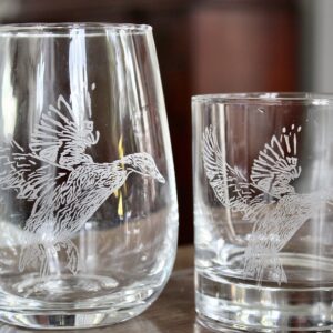 HullSpeed Designs Duck Engraved Rocks & Whiskey Glasses (Set of 2)