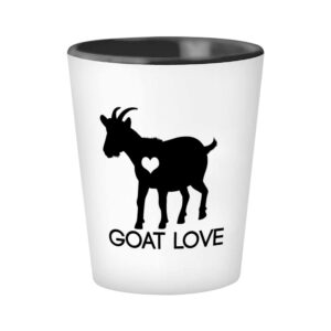 bubble hugs animal shot glass 1.5oz - goat love - cute lover farm