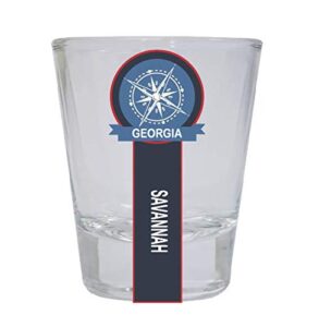 savannah georgia nautical souvenir round shot glass
