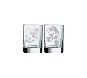 mario shot glasses/votive holders - set of 2