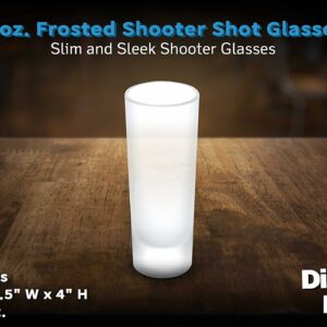 DISCOUNT PROMOS 10 Frosted Shooter Shot Glasses Set, 2 oz. - Barware, Velvet - Frosted