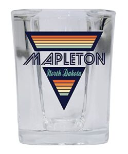 r and r imports mapleton north dakota 2 ounce square base liquor shot glass retro design