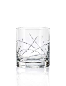 barski glass tumbler - old fashioned - whiskey glasses - classic lowball - set of 4 tumblers - rocks glass - bourbon - scotch - whisky - cocktails - cognac - 9.5 oz. - made in europe