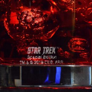 STAR TREK Property of Discovery Etched Whiskey Glass - Officially Licensed, Premium Quality, Handcrafted Glassware, 11 oz. Rocks Glass - Perfect Collectible Gift for Series Lovers & Special Occasions