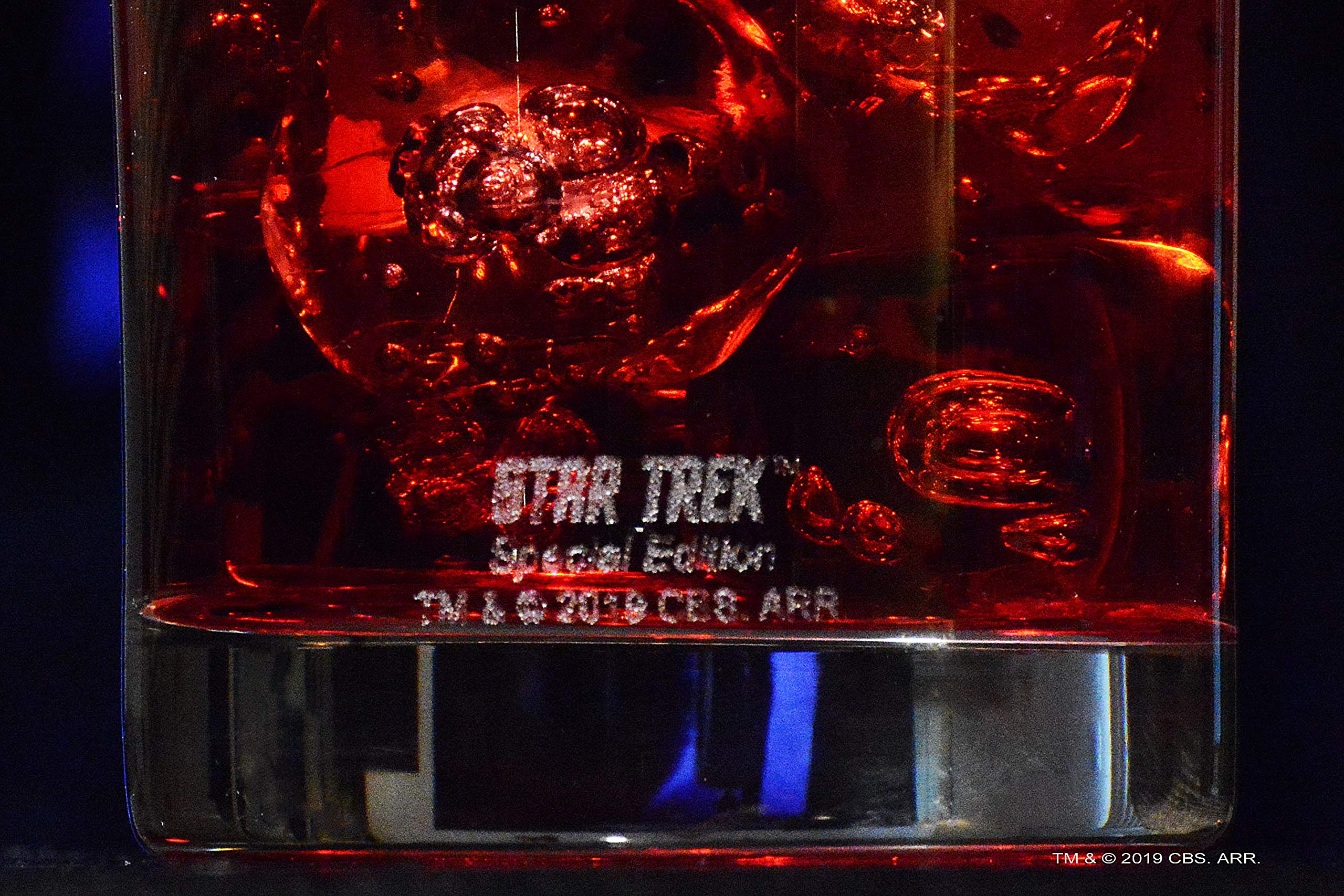 STAR TREK Property of Discovery Etched Whiskey Glass - Officially Licensed, Premium Quality, Handcrafted Glassware, 11 oz. Rocks Glass - Perfect Collectible Gift for Series Lovers & Special Occasions