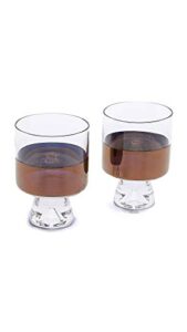 tom dixon tank low ball glasses set, clear/copper, one size
