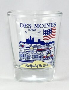 des moines iowa great american cities collection shot glass
