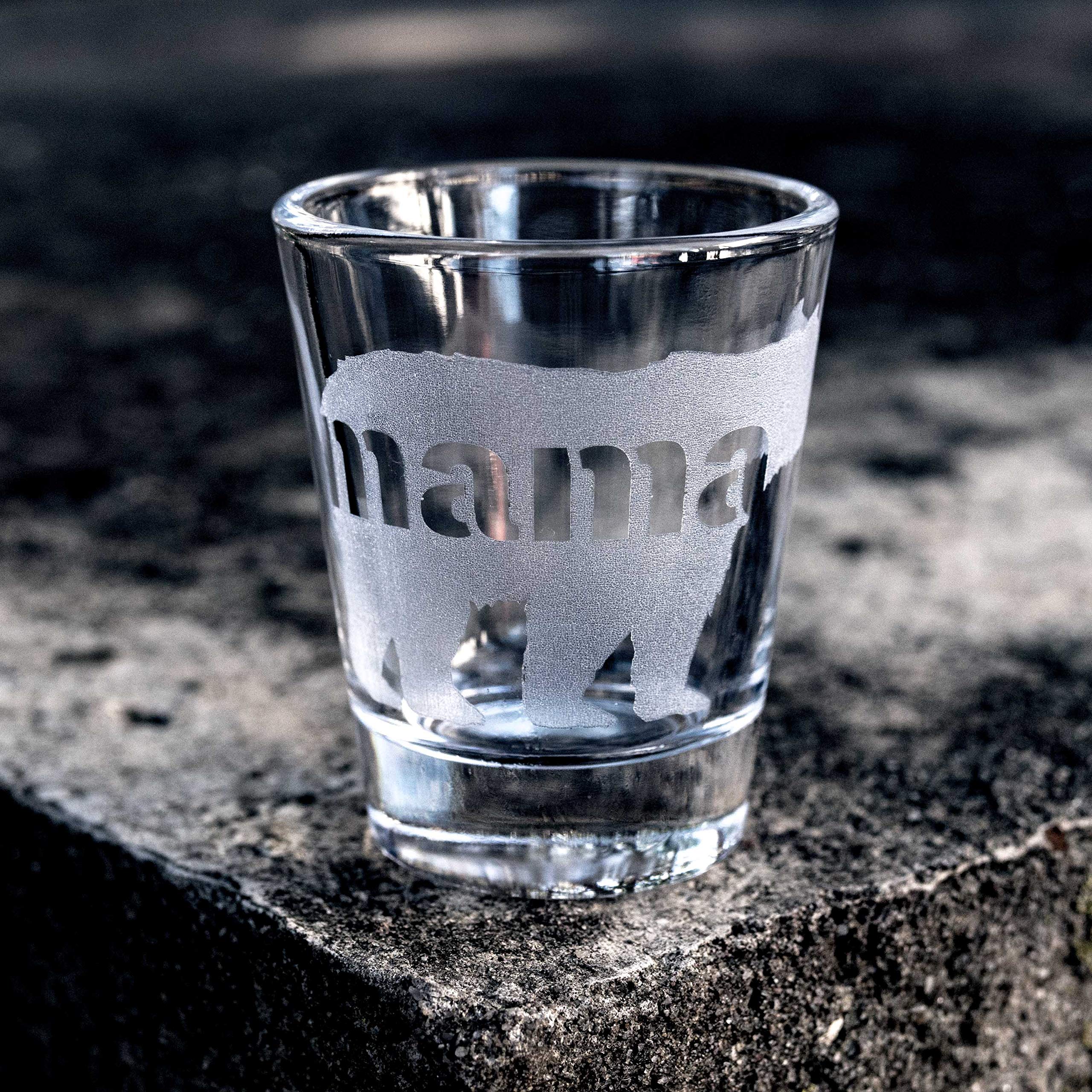 2oz Mama Bear Shotglass LASER