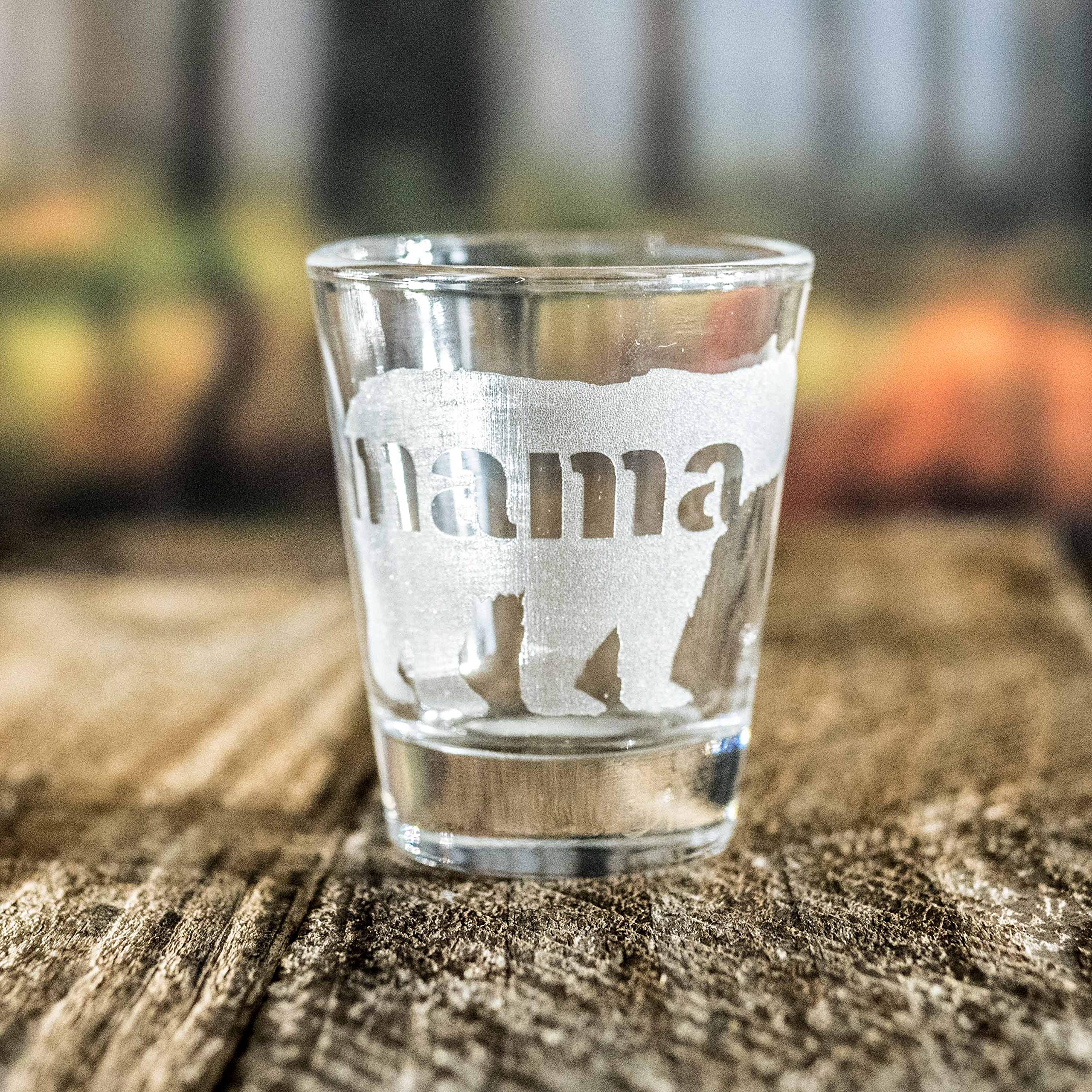 2oz Mama Bear Shotglass LASER