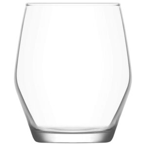 lav Whiskey Glasses 6-Piece, 12.5 Oz Clear Glass Tumblers Set for Bourbon & Cognac and Scotch, Dishwasher Safe