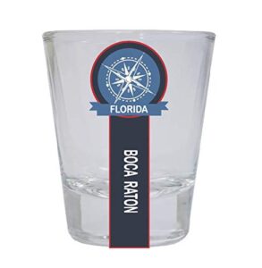 boca raton florida nautical souvenir round shot glass