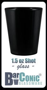 barconic® 1.75 ounce black shot glass (case of 72)