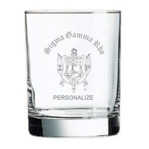 greekgear sigma gamma rho old style glass transparent