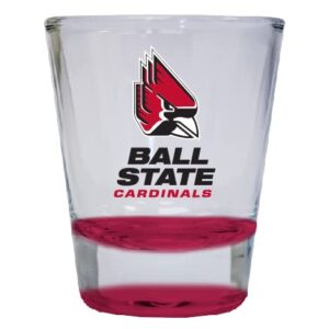 R and R Imports Ball State University 2 ounce Color Shot Glasses Red Officially Licensed Collegiate Product