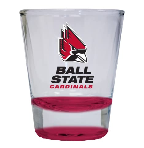 R and R Imports Ball State University 2 ounce Color Shot Glasses Red Officially Licensed Collegiate Product