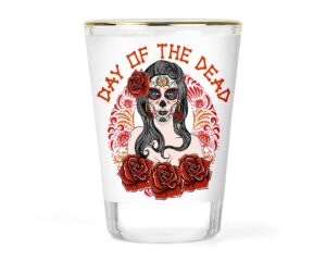 day of the dead shot glass | sugar skull | halloween party shot glasses | skeleton shot glass | dia de los muertos gift | halloween gift for her | happy halloween
