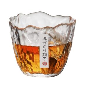 whiskey glasses, 5 oz old fashioned glass, crystal whiskey tumbler rocks glass for bourbon scotch cocktail rum cognac vodka liquor