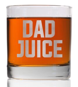 dad juice custom personalized whiskey glass - funny gift for dad uncle grandpa from father's day gift