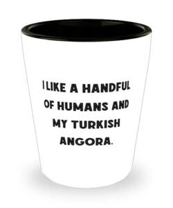 inappropriate turkish angora cat shot glass, i like a, for cat lovers, present from friends, ceramic cup for turkish angora cat