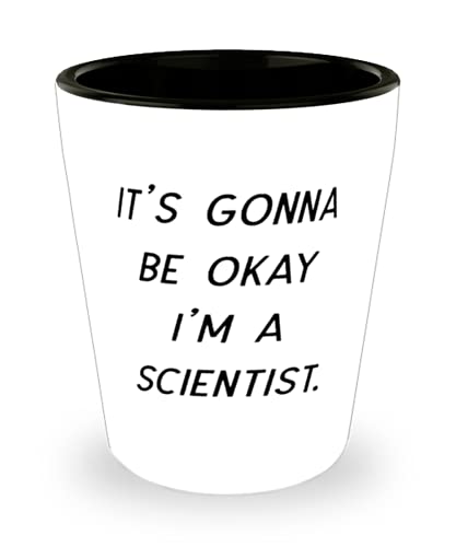 It's Gonna Be Okay I'm a Scientist. Shot Glass, Scientist Ceramic Cup, Beautiful For Scientist