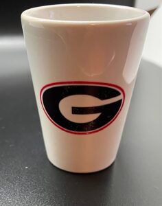 georgia bulldog sublimated shot glass