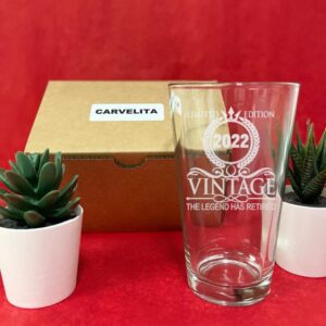 CARVELITA The Legend Has Retired 2022 Limited Editions 16oz Beer Glass - Funny Retirement Gifts For Men - Retired Gifts For Women - Happy Retirement Gifts - Retirement Party Decorations For Men