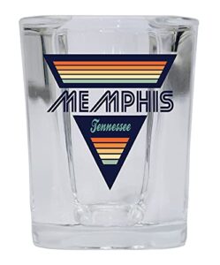 r and r imports memphis tennessee 2 ounce square base liquor shot glass retro design
