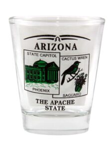 arizona state scenery green new shot glass