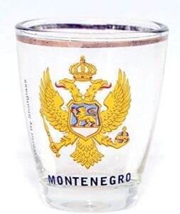 montenegro coat of arms shot glass