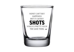 rogue river tactical sarcastic funny shot glass gift idea money happiness shots