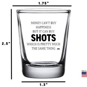 Rogue River Tactical Sarcastic Funny Shot Glass Gift Idea Money Happiness Shots