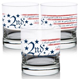 Lucky Shot - 2nd Amendment Whiskey Glass | Novelty Old Fashioned Wine Glasses | American USA Patriotic Scotch Glass Gift | Old Fashioned Wine Glass Gift | Gift For Him (16 oz)