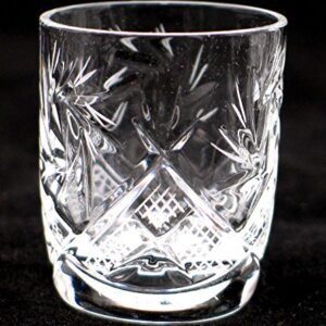 SET of 6 Russian Vintage CUT Crystal Stemless Shot Vodka Glasses 1.5 Oz / 50 ml, Old-fashioned Handmade European Crystal Gift Set