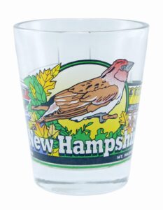 new hampshire 3 view shot glass