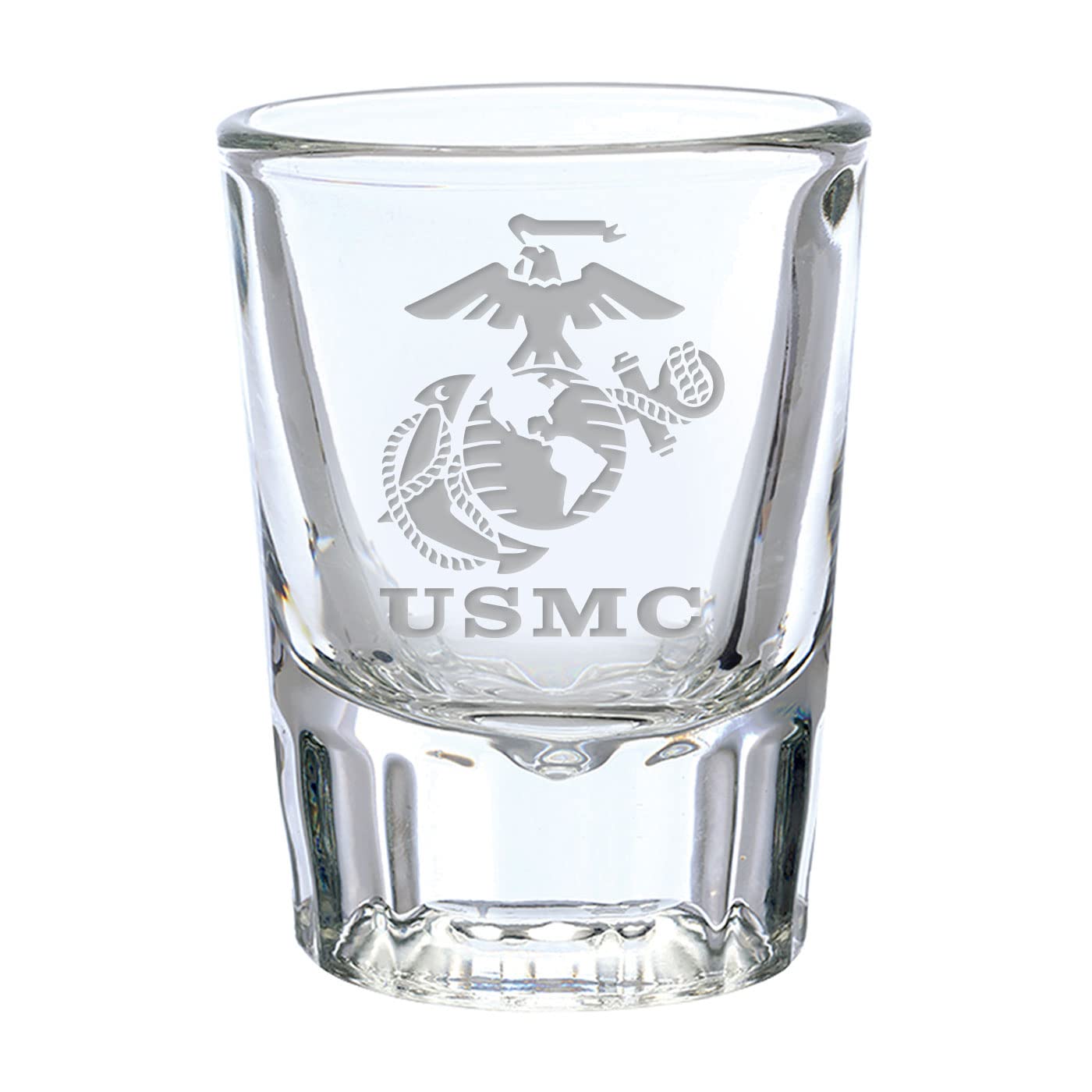 7.62 DESIGN U.S. Marine Corps Eagle Globe & Anchor Deep Etched 1.5 oz. Shot Glass