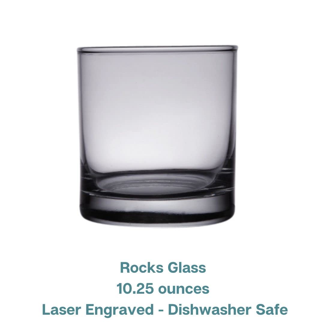 HullSpeed Designs Fly Fishing Engraved Rocks & Whiskey Glasses - Gift for Fisherman (Set of 2)