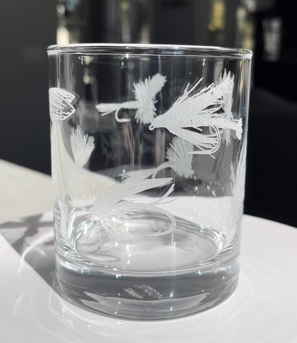 HullSpeed Designs Fly Fishing Engraved Rocks & Whiskey Glasses - Gift for Fisherman (Set of 2)