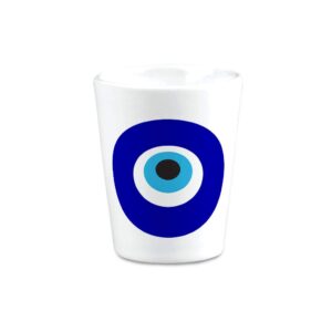 ceramic shot glasses evil eye nazar hamsa hand religions bar supplies accessories 2 oz