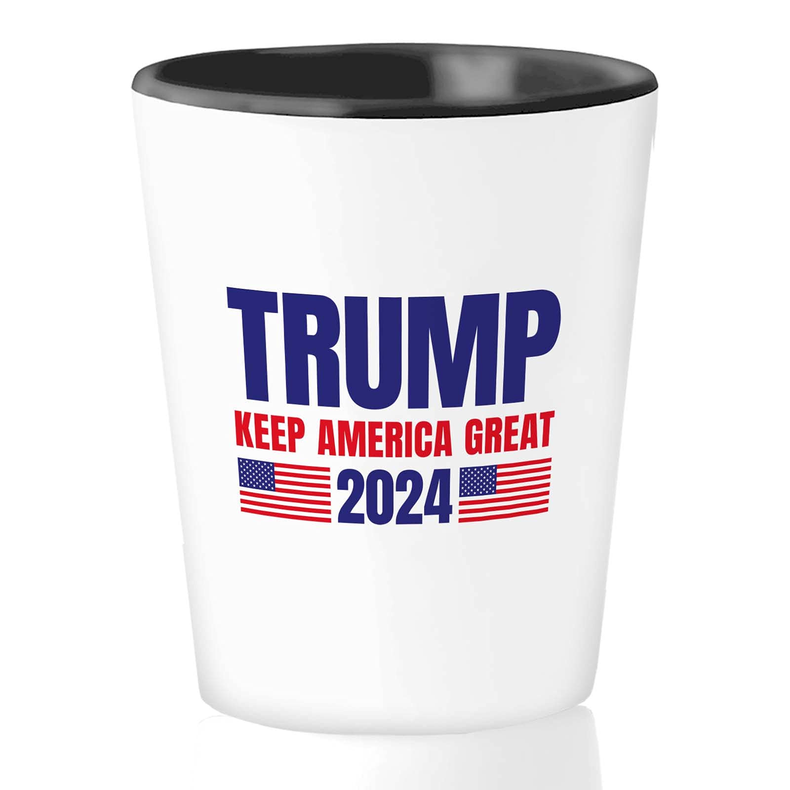 Bubble Hugs Politics Shot Glass 1.5 oz - Trump 2024 Keep America Great - Vote Government Leader Ballot Conservative Political View White House