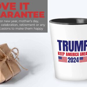 Bubble Hugs Politics Shot Glass 1.5 oz - Trump 2024 Keep America Great - Vote Government Leader Ballot Conservative Political View White House