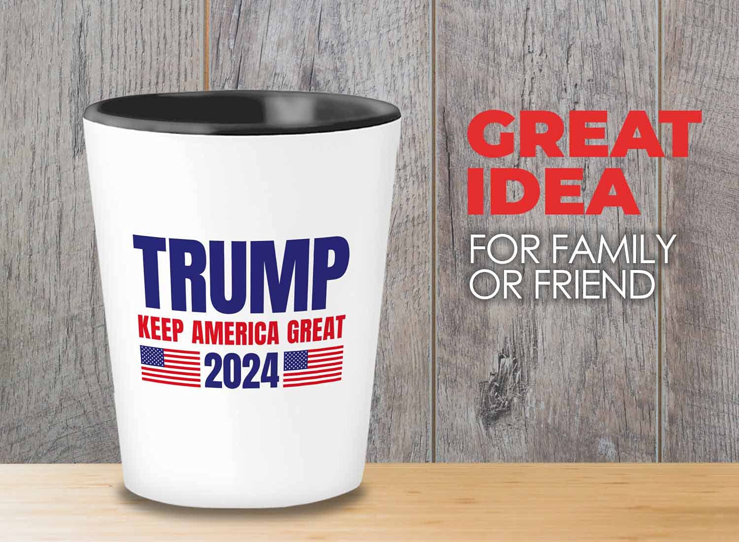 Bubble Hugs Politics Shot Glass 1.5 oz - Trump 2024 Keep America Great - Vote Government Leader Ballot Conservative Political View White House