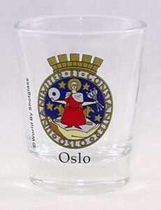 oslo norway coat of arms shot glass