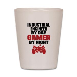 cafepress industrial engineer by day gamer by night shot gla unique and funny shot glass