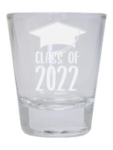 r and r imports class of 2022 graduation etched round shot glass